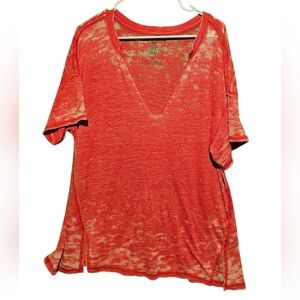 We The Free EUC Red Women's Top Oversized Small